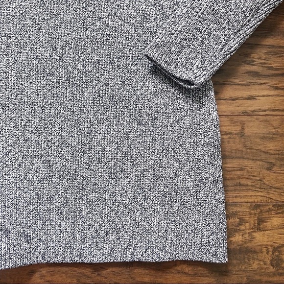 Tibi • Tech Poly Sculpted Sweater Mini Dress grey knit chunky heathered black - Picture 6 of 10